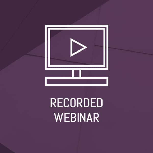 Recorded Webinar