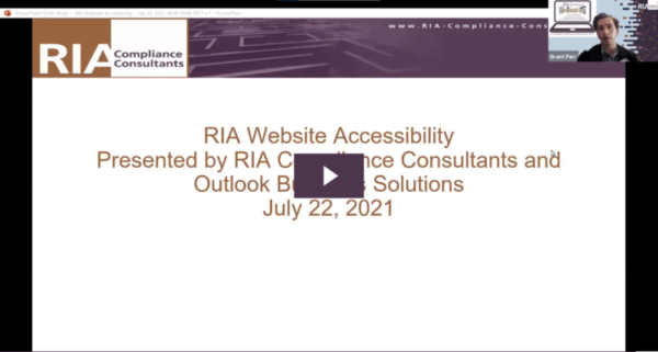 RIA Website Accessibility Webinar